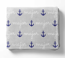 Load image into Gallery viewer, Personalized Plush Blanket - Anchors - The Little Arrows
