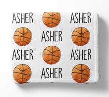 Load image into Gallery viewer, Personalized Kid Blanket - Basketball - The Little Arrows