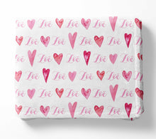 Load image into Gallery viewer, Personalized Blanket - Watercolor Hearts