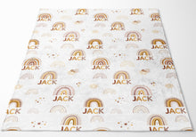 Load image into Gallery viewer, Personalized Blanket - Rainbow Sun and Stars