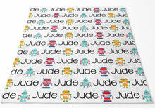 Load image into Gallery viewer, Personalized Blanket - Robot