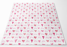 Load image into Gallery viewer, Personalized Blanket - Watercolor Hearts