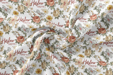 Load image into Gallery viewer, Personalized Jersey Knit Swaddle - Vintage Floral - the Harlow collection - The Little Arrows