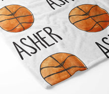 Load image into Gallery viewer, Personalized Kid/Teen Blanket - Basketball