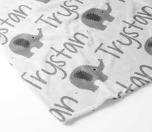Load image into Gallery viewer, Personalized Blanket - Elephants