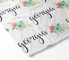 Load image into Gallery viewer, Personalized Blanket - Georgia Floral