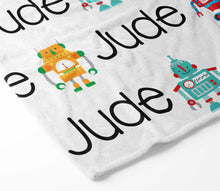 Load image into Gallery viewer, Personalized Blanket - Robot