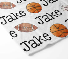 Load image into Gallery viewer, Personalized Blanket - Sports
