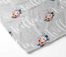 Load image into Gallery viewer, Personalized Blanket - Willow Floral