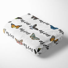 Load image into Gallery viewer, Personalized Plush Blanket - Butterflies - The Little Arrows