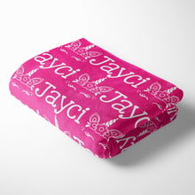 Load image into Gallery viewer, Personalized Kid Blanket - Name and Unicorn - The Little Arrows