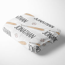 Load image into Gallery viewer, Personalized Kid Blanket - Baseball - The Little Arrows