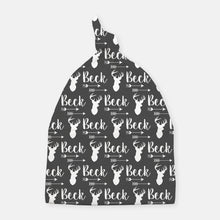 Load image into Gallery viewer, Knotted Beanie - personalized - Deer and Arrows - The Little Arrows