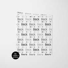 Load image into Gallery viewer, Personalized Jersey Knit Swaddle - Arrows - The Little Arrows