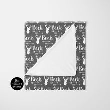 Load image into Gallery viewer, Personalized Jersey Knit Swaddle - Deer and Arrows - The Little Arrows