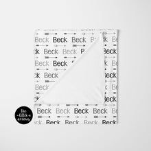 Load image into Gallery viewer, Personalized Jersey Knit Swaddle - Arrows - The Little Arrows