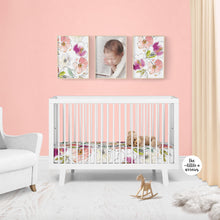 Load image into Gallery viewer, Personalized Crib Sheet - Floral Modern - The Little Arrows