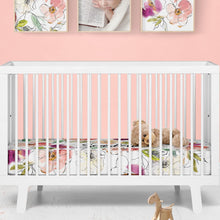 Load image into Gallery viewer, Personalized Crib Sheet - Floral Modern - The Little Arrows