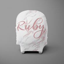 Load image into Gallery viewer, Car Seat Cover / Multi Use Cover - Rose Gold Marble - The Little Arrows
