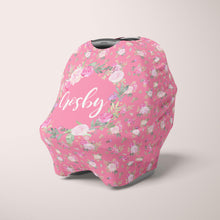 Load image into Gallery viewer, Car Seat Cover / Multi Use Cover - Floral Pink - The Little Arrows