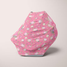 Load image into Gallery viewer, Car Seat Cover / Multi Use Cover - Floral Pink - The Little Arrows