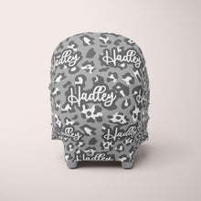 Load image into Gallery viewer, Car Seat Cover / Multi Use Cover - Gray Leopard - The Little Arrows