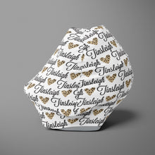 Load image into Gallery viewer, Car Seat Cover / Multi Use Cover - Leopard Heart - The Little Arrows