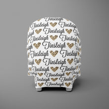 Load image into Gallery viewer, Car Seat Cover / Multi Use Cover - Leopard Heart - The Little Arrows