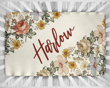 Load image into Gallery viewer, Personalized Crib Sheet - the Harlow collection - natural - The Little Arrows