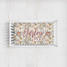Load image into Gallery viewer, Personalized Crib Sheet - the Harlow collection - The Little Arrows
