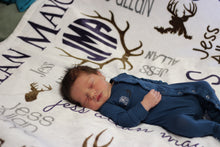 Load image into Gallery viewer, Personalized Blanket - All over Deer and Antlers