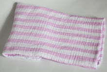 Load image into Gallery viewer, Pink Striped Muslin Blanket