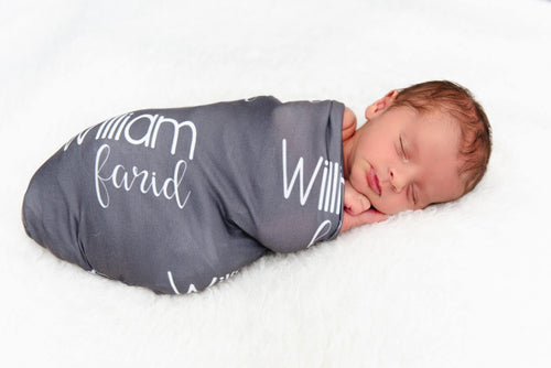 Personalized Jersey Knit Swaddle - The Little Arrows