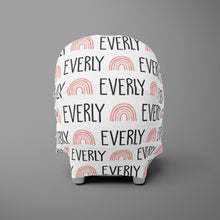 Load image into Gallery viewer, Car Seat Cover / Multi Use Cover - Rainbow pinks - The Little Arrows