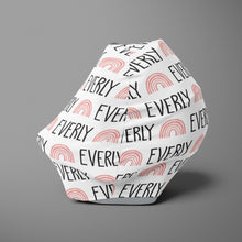 Load image into Gallery viewer, Car Seat Cover / Multi Use Cover - Rainbow pinks - The Little Arrows