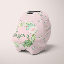Load image into Gallery viewer, Car Seat Cover / Multi Use Cover - Succulents - The Little Arrows
