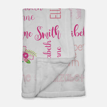 Load image into Gallery viewer, Personalized Blanket - All over Floral