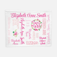 Load image into Gallery viewer, Personalized Blanket - All over Floral