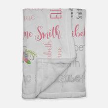 Load image into Gallery viewer, Personalized Blanket - All Over Floral