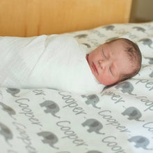Load image into Gallery viewer, Personalized Blanket - Elephants