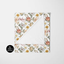 Load image into Gallery viewer, Personalized Jersey Knit Swaddle - Vintage Floral - the Harlow collection - The Little Arrows