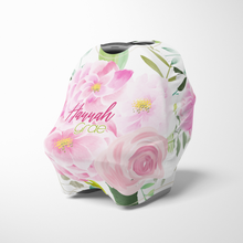 Load image into Gallery viewer, Car Seat Cover / Multi Use Cover - Peonies and Roses - the Hannah Grae collection - The Little Arrows