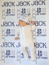 Load image into Gallery viewer, Personalized Fleece Baby Blanket - The Little Arrows