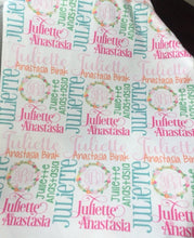 Load image into Gallery viewer, Baby Blanket - Baby Girl Blanket - Personalized Baby Blanket - Monogram Baby Blanket - Swaddle Receiving Blanket - Custom Blanket