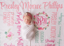 Load image into Gallery viewer, Personalized Blanket - All over Floral