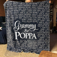 Load image into Gallery viewer, Personalized Grandparent Blanket - Personalized Grandma Blanket - Grandparent Gift - Grandkid Blanket - Gifts for Grandma - Grandma Gift