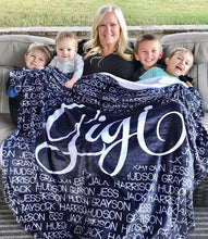 Load image into Gallery viewer, Personalized Grandparent Blanket - Personalized Grandma Blanket - Grandparent Gift - Grandkid Blanket - Gifts for Grandma - Grandma Gift