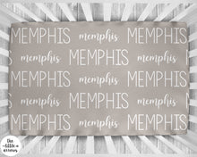 Load image into Gallery viewer, Personalized Crib Sheet - Baby Girl Crib Sheet - Personalized Nursery Bedding - Monogram Girl Crib Sheet - Floral Baby Bedding - Crib Sheet