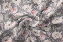 Load image into Gallery viewer, Floral Name Blanket - Girl Stretchy Swaddle Blanket - Blanket with Name - Personalized Girl Blanket - Monogram Girl Blanket - Baby Girl