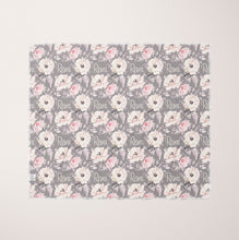 Load image into Gallery viewer, Floral Name Blanket - Girl Stretchy Swaddle Blanket - Blanket with Name - Personalized Girl Blanket - Monogram Girl Blanket - Baby Girl